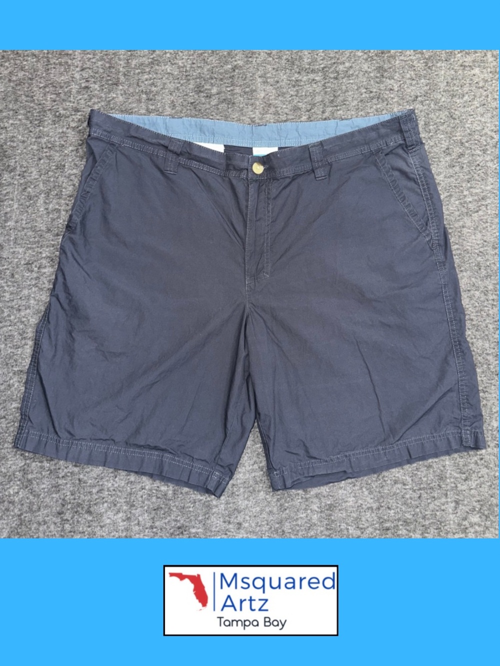 Columbia Sportswear Men's 40 Navy Blue Cotton Casual Outdoor Chino Shorts